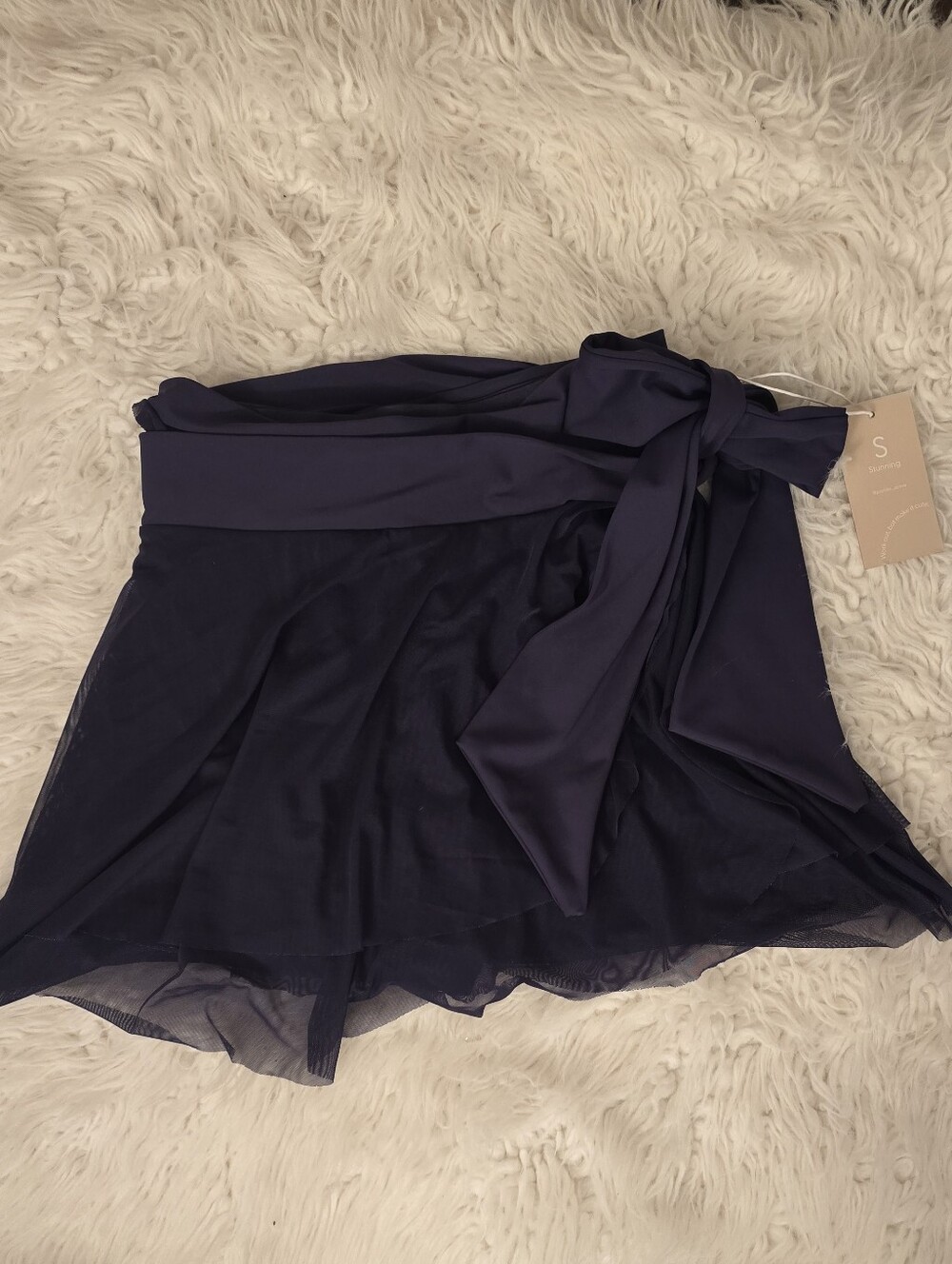 New Popflex Juliet Wrap Skort Peacoat Navy Smoky Small Pirouette Ballet Skirt - Picture 4 of 4